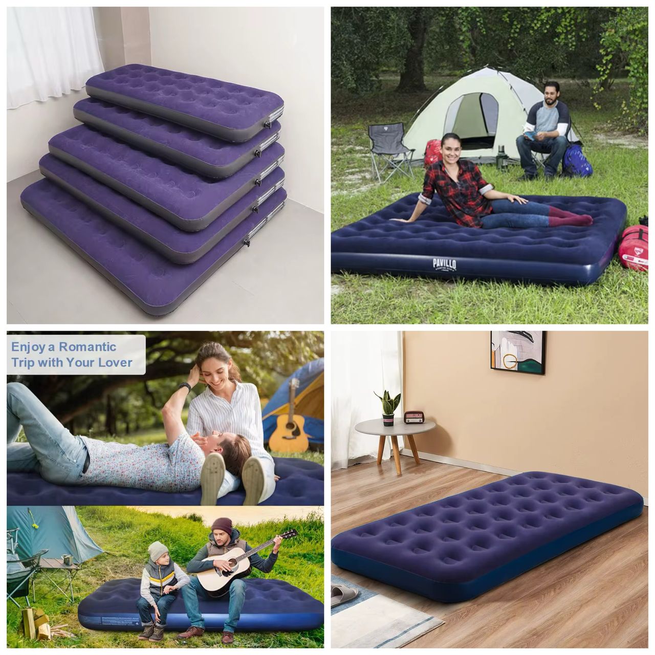 Matelas gonflable+pompe électrique