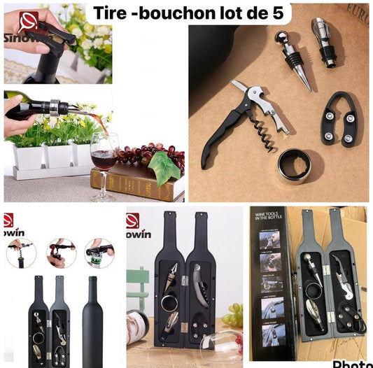 Tire bouchon à vin et ouvre