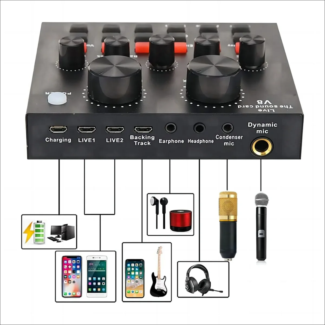 🎙️ Kit Micro Pro V8 – Le Pack Complet des Créateurs de Contenu ! 🎧🔥