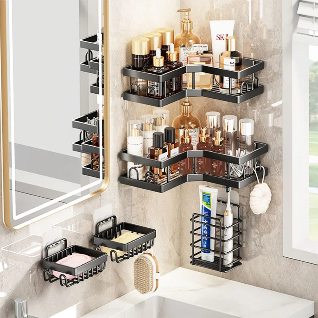 Étagère Murale Premium 5 en 1 pour Salle de Bain