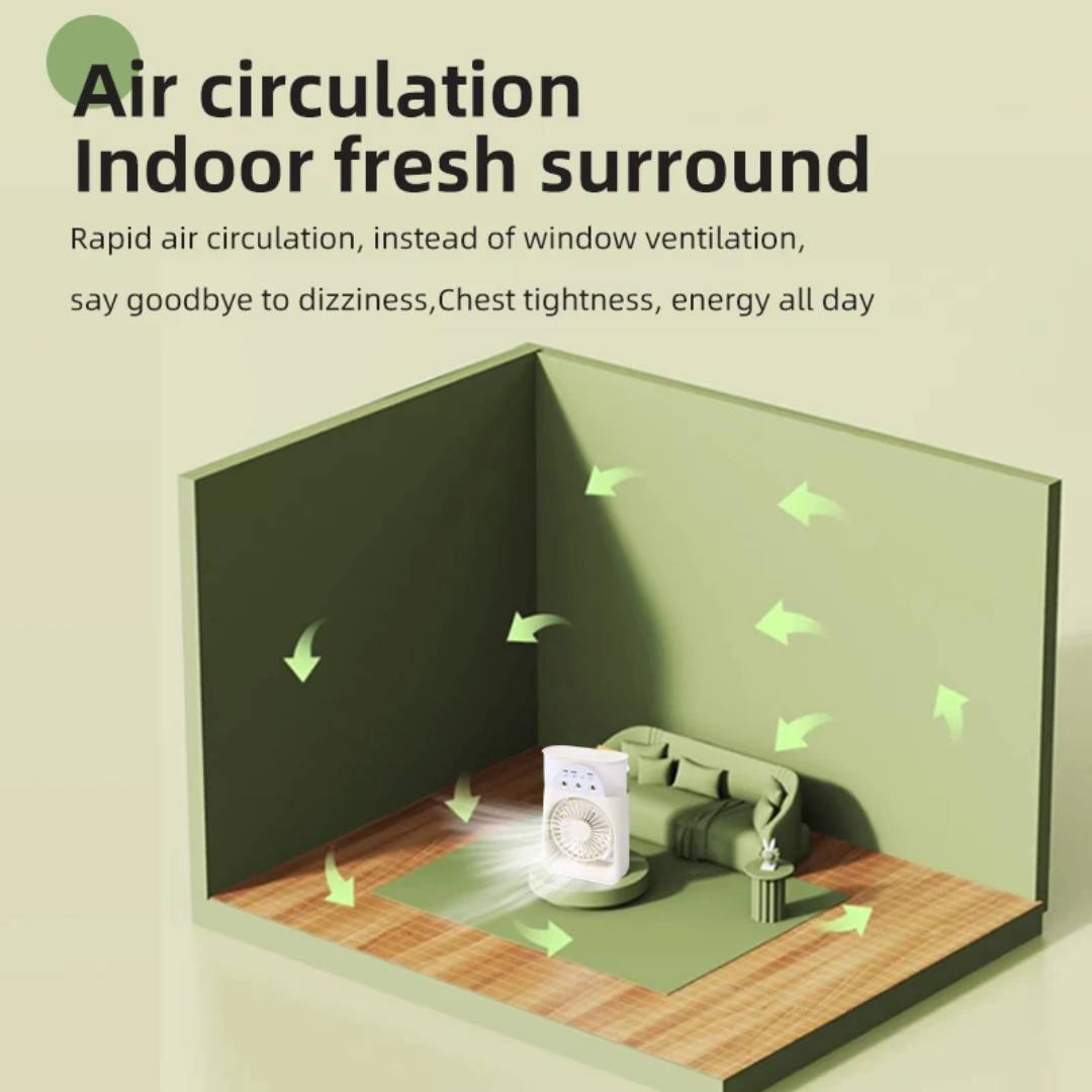 Ventilateur Portable Multifonction Rechargeable – Fraîcheur partout, à tout moment !