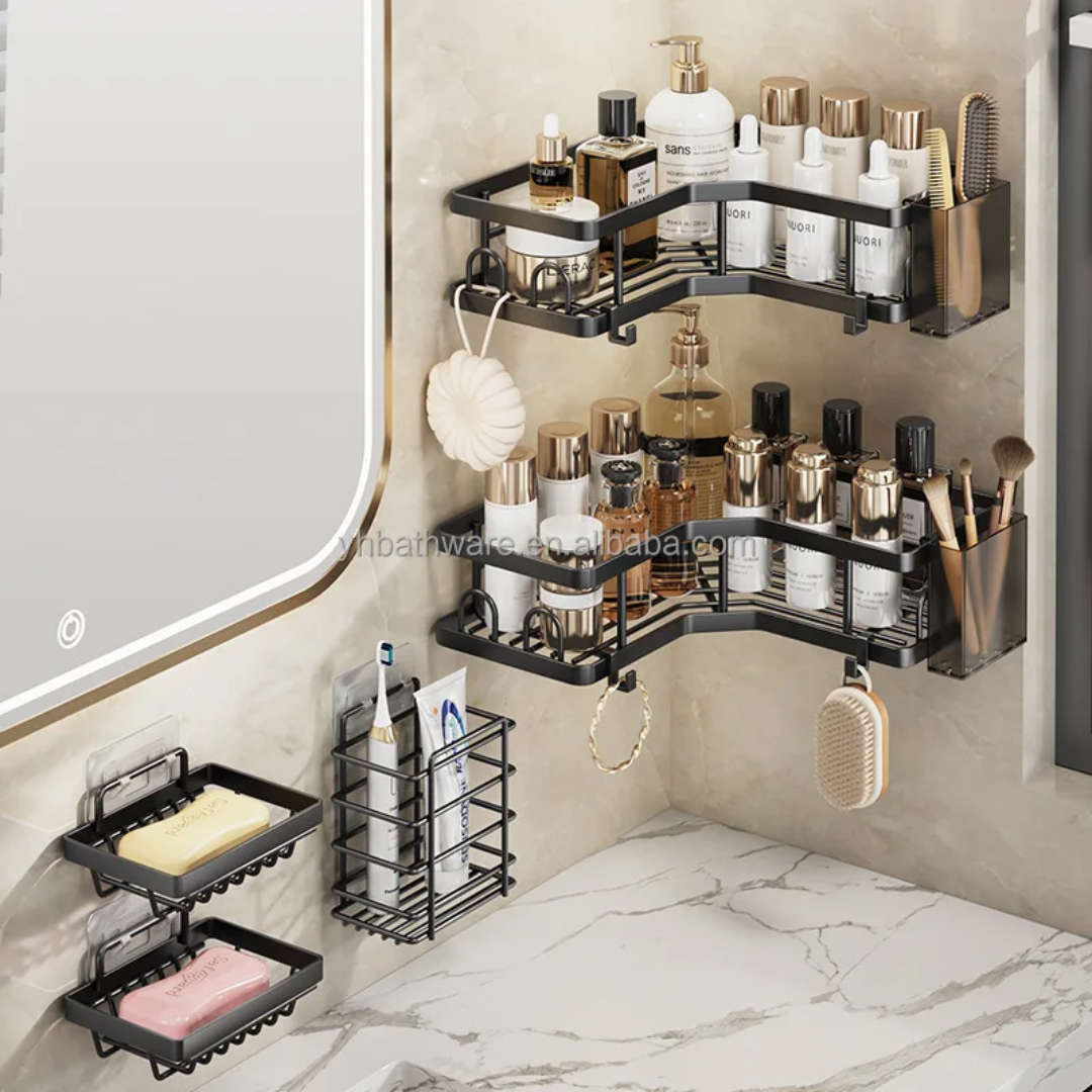 Étagère Murale Premium 5 en 1 pour Salle de Bain