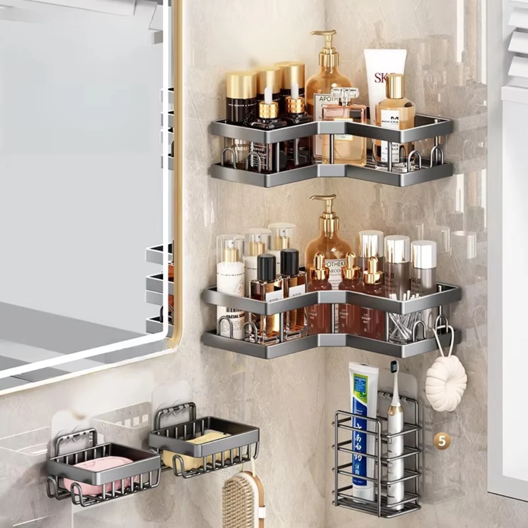 Étagère Murale Premium 5 en 1 pour Salle de Bain